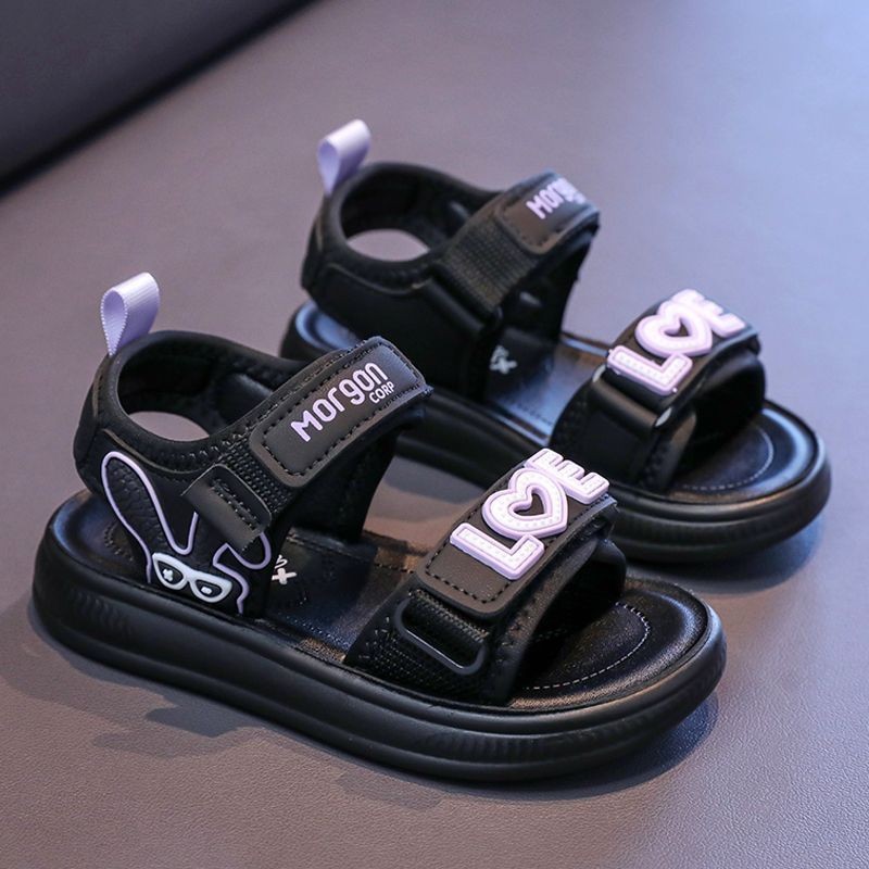 Giày Sandal Trẻ Em Bé Gái Đi Biển Phong Cách Mới Mùa Hè Đế Mềm Chống Trơn Trượt Bé Gái Giày Sandal Thể Thao Dép Bé Mở Ngón Chân