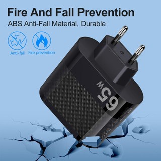 Khối sạc đa phích cắm 65W Đầu sạc nhanh 6 cổng Thiết bị sạc thiết kế thân thiện với du lịch cho caudeyvn