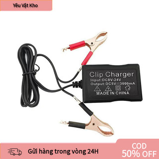 [COD] Sạc USB 12V 24V Ra 5V Dành Cho Xe Máy Ô Tô – Nhỏ Gọn, Đa Dụng, Cắm Ắc Quy Là Sạc Được