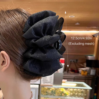 Kẹp tóc lớn chống trơn trượt cho phụ nữ với ống nước lớn, tạo kiểu tóc dày xoăn và trang trí