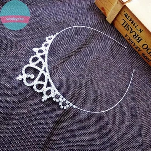 Sund Tiara Pha Lê Cho Bé Gái, Họa Tiết Kim Cương Giả, Phụ Kiện Trang Điểm Công Chúa