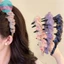 Băng Đô Quấn Tóc Iridescent Gradient Phù Hợp Mùa Hè, Có Răng Chống Trơn Trượt