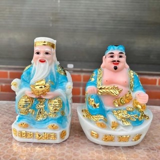 Bộ Thần Tài + Ông Địa đá nhiều màu 15cm- 25cm - phòng thờ, bàn thờ