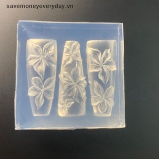 Khuôn Làm Móng 3D Hoa Lily Silicon Trong Suốt Dễ Dùng, Trang Trí Móng Nghệ Thuật DIY