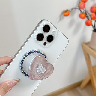 Kim Cương 3d Tình Yêu Trơn Tròn Từ Tính Giá Đỡ Điện Thoại Cho IPhone 16 15 14 13 12 Pro Max 14 Plus Có Thể Gập Lại Pop Ring Grip Co Giãn Để Bàn Đứng P4