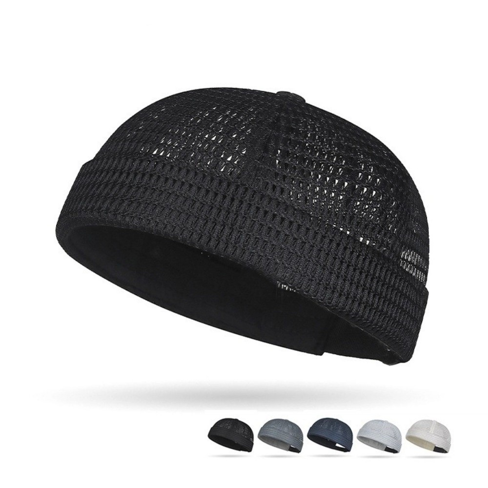 FEDAOG Docker Beanies Mũ, Lưới Siêu Nhẹ Mũ Da Dưa, Mùa Hè Không Vành Thoáng Khí Có Thể Điều Chỉnh Hip Hop Mũ Thủy Thủ Chủ Nhà Nắp
