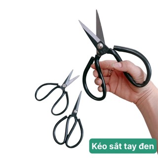 KÉO CẮT THỰC PHẨM CÁN SẮT BỌC NHỰ ĐEN LƯỠI THÉP A1, A2,A3 - Trường An VN