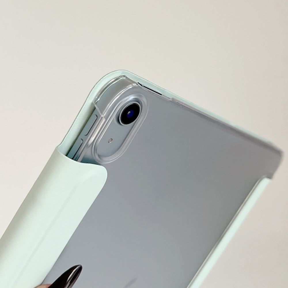 Ốp Lưng Da Cứng Ba Lần Cho Mini6 Mini7 A17Pro IPad 7 8 9 10 11 A16 Air 3 4 5 6 7 Air 11 M2 M3 Pro10.5 Pro11 2018 2020 2021 2022