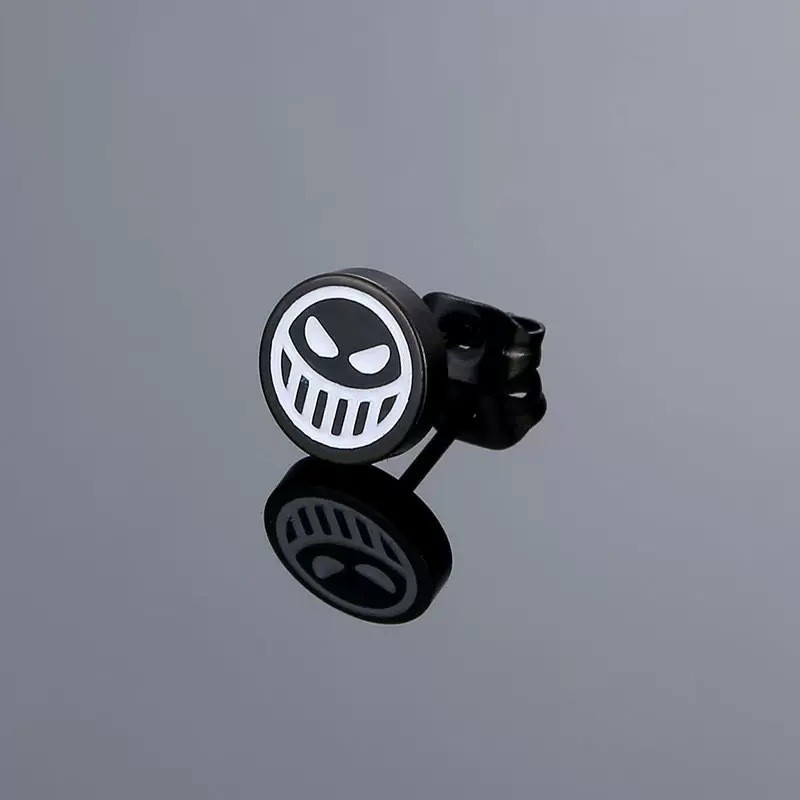 Bộ bông tai thép titan bóng đen nhỏ, thiết kế đơn giản độc đáo cho nam