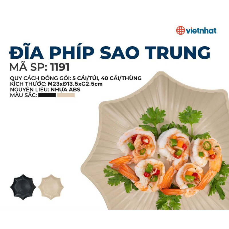 Đĩa nhựa phíp melamine hình ngôi sao giả sứ loại dày cao cấp ms: 1190, 1191, 1192, 1193 AMIZIN
