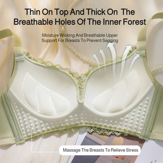 『 Brelira 』 Áo ngực nhỏ tập hợp Push Up Bra Ren Áo ngực không dây Chống chảy xệ Dây đeo có thể điều chỉnh Ultra-Soft Plus Size Full Cup Đồ lót