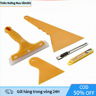 Combo 7 Dụng Cụ Dán Phim Cách Nhiệt Xe Hơi – Gồm Dao, Tấm Gạt, Miếng Nhựa Hỗ Trợ Dán Gọn Đẹp Không Bóng Khí