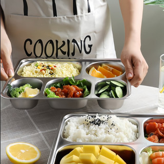 (chuyên sỉ)khay cơm chia phần, khay cơm kèm nắp đạy, khay ăn cơm 4 và 5 ngăn, chất liệu inox 304 cao cấp