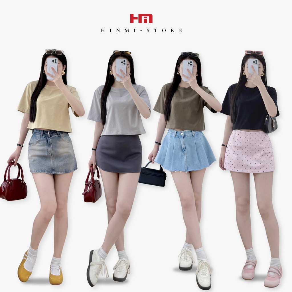 Áo Croptop Lửng Thêu Chữ HAPPINESS _Chất Cotton Xược Co Giãn_Form Suông_Phù Hợp Với Nhiều Dáng