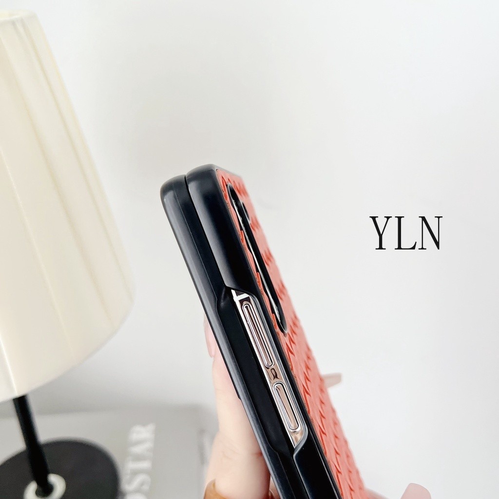 Dành Cho Samsung Galaxy Z Fold 3 4 5 6 7 Phong Cách Tối Giản Phong Cách Dệt Quy Trình Gấp Ốp Điện Thoại Cho Galaxy Z Fold7 Có Dây Buộc Vỏ Bảo Vệ Chống Sốc