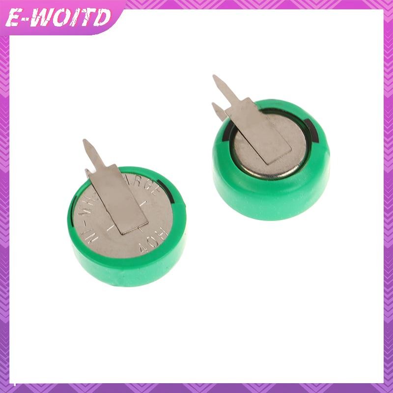 E-WOITD 10 Chiếc 1.2V 40mAh Pin Sạc Ni-MH Có Chân Hàn Cho Hẹn Giờ Đồ Chơi Đồng Hồ Máy Trợ Thính Thiết Bị Năng Lượng Mặt Trời Nút Đồng Xu Cell HNVN