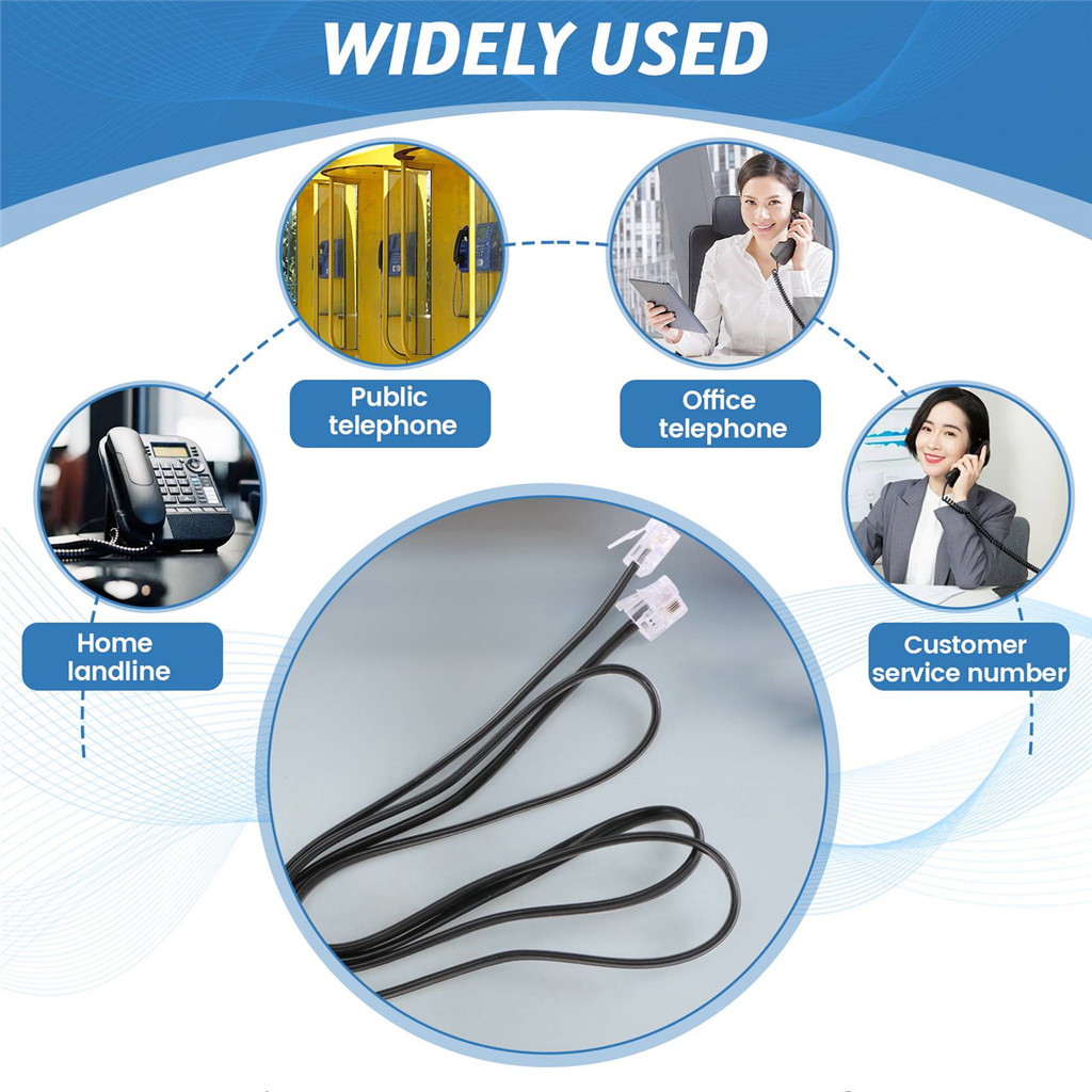 Dây cáp điện thoại RJ11 6P4C Modem ADSL