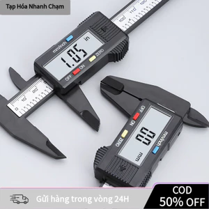 Thước đo điện tử sợi carbon, màn hình LCD rõ nét, đo chuẩn xác 0–150mm, tiện lợi, dễ sử dụng