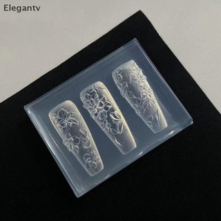 EGN 3D Khuôn Silicon Móng Tay Nghệ Thuật Trang Trí DIY Hoa Thiết Kế Mẫu Khuôn Cho Móng Tay Trang Sức Thủ Công Móng Tay Trong Suốt Khuôn Dụng Cụ N
