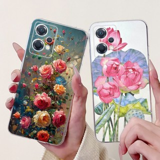 Dành Cho OPPO K10x Vỏ Hoa Đẹp Mới Anh Đào Mềm Silicone Trong Suốt TPU Bảo Vệ Cho OPPO K10x 5G K 10x OPPOK10x Ốp Lưng