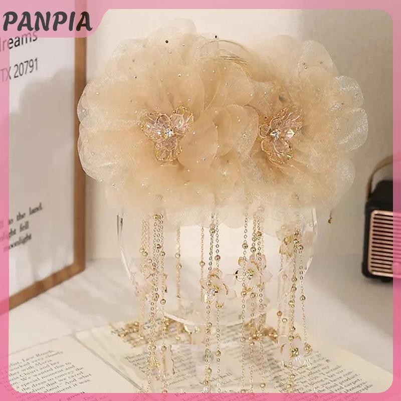 PNPIA-Đầm Hoa Sen Kim Sa Lấp Lánh Tua Rua Vuốt Tóc Cho Nữ Cô Gái Ngọt Ngào Thời Trang Kẹp Phụ Kiện Tóc Quà Tặng