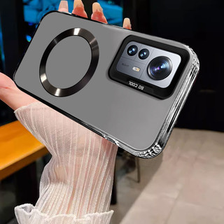 Ốp lưng 12T cho Xiaomi, Vỏ 12T PRO cho Xiaomi, Vỏ điện thoại 12 Pro 5G, cản chống trượt, cạnh mềm, vòng hút từ tính thời trang, vỏ chống sốc ybpywcxq