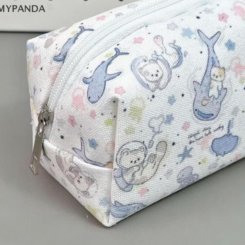 MYPANDA 1 Học Sinh Đơn Giản Túi Đựng Bút Chì Hàn Quốc Dung Tích Lớn Văn Phòng Phẩm Túi Đựng Đồ Trang Điểm Nhỏ Túi Đựng Mỹ Phẩm Du Lịch.