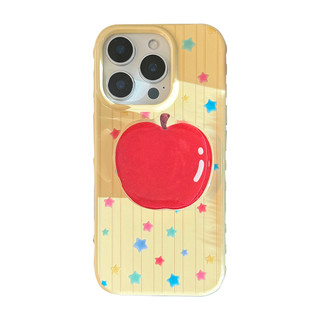 [Sheren] Ốp điện thoại Star Red Apple Stand Thích hợp cho i16 15 14 13 12 11 pro max Vỏ bảo vệ chống sốc