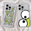 ibumpers Ốp Điện Thoại iPhone Sesame Street Oscar the Grouch Big Eyes Pattern Ốp Lưng Trong Suốt Nhám Mờ Chống Bẩn Cho IPhone 16 15 14 12 13 11 Pro Max IP 7 8 Plus X XS XR