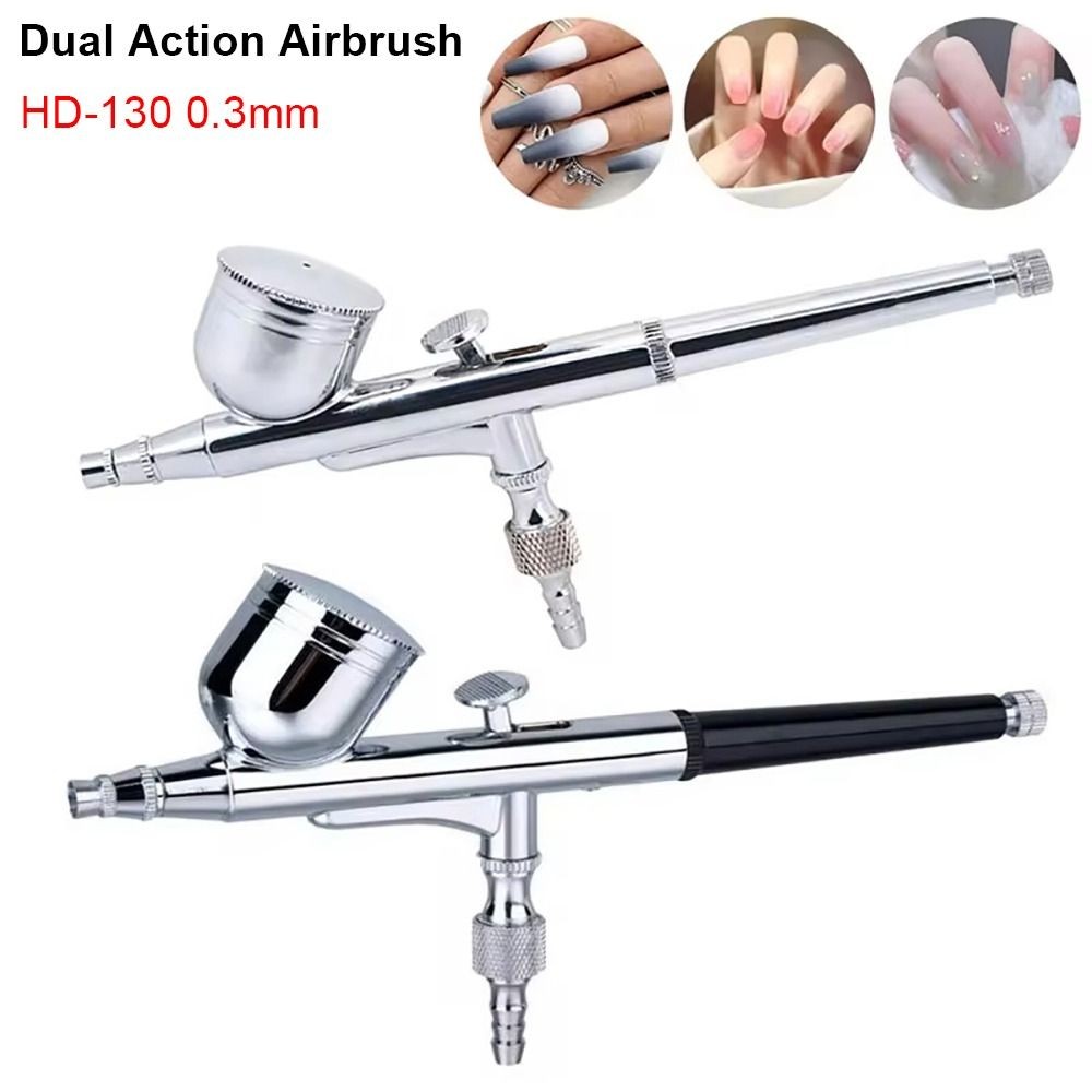 YMIFI Mini Airbrush, Airless Airless Air Gravity Model Đèn pin phun hành động kép, Bền 2 thì 0.3mm HD-130 Thức ăn phun ngọn đuốc cho bức tranh cơ thể Mô hình vẽ tranh Công cụ làm móng