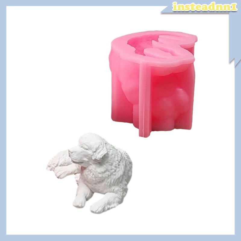 Inste 3D Tượng Động Vật Cho Chó Khuôn Silicon Xà Phòng Fondant Khuôn Silicon