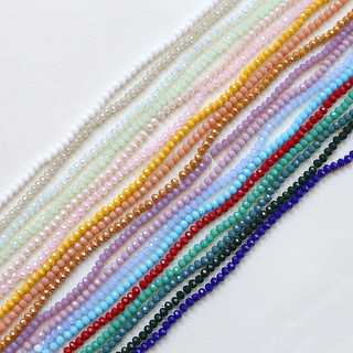 3mm Pha Lê Mặt Bánh Xe Hạt Tinh Tế Nguyên Hạt diy Handmade Trang Sức Vòng Cổ Vòng Tay Bán Thành Phần Phụ Kiện