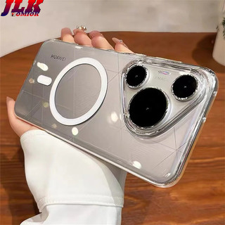 [Jlk] Ốp từ tính trong suốt siêu mỏng cho Huawei Pura 70 Ultra Mate 60 Pro Plus Vỏ cản trong suốt sạc không dây