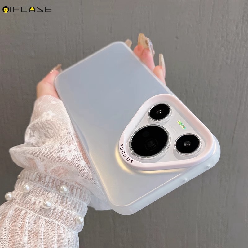 Dành Cho Huawei Pura 70 P60 Art P50 P40 P30 Pro Plus Ultra Ốp Lưng Điện Thoại Laser Sáng Bóng Kinh Doanh Mờ Mờ Sang Trọng Bé Trai Bé Gái Đen Trắng Bạc Đơn Giản Vỏ Ốp Lưng