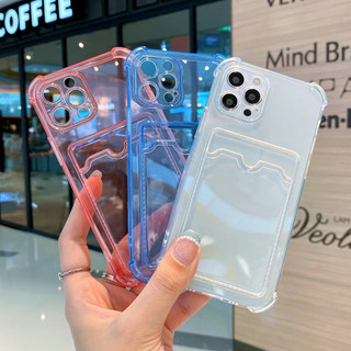 Bảo vệ chống sốc Slot Ví vỏ Chống rơi Sản phẩm Silicone TPU Mềm Ốp lưng cho  iPhone 15 14 13 12 Pro Max 15 14 Plus