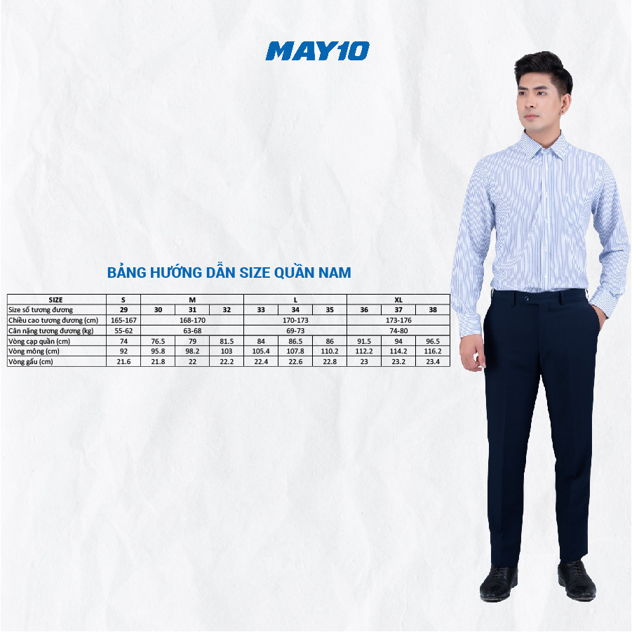 Mô tả Quần âu nam không ly May 10 mã 020123183KL#1-TK - 2