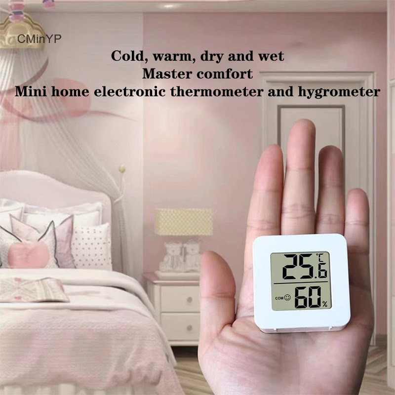 Cminyp Hộ gia đình chính xác LCD trong nhà Nhiệt độ kỹ thuật số Máy đo độ ẩm Phòng Cảm biến độ ẩm vinh quang