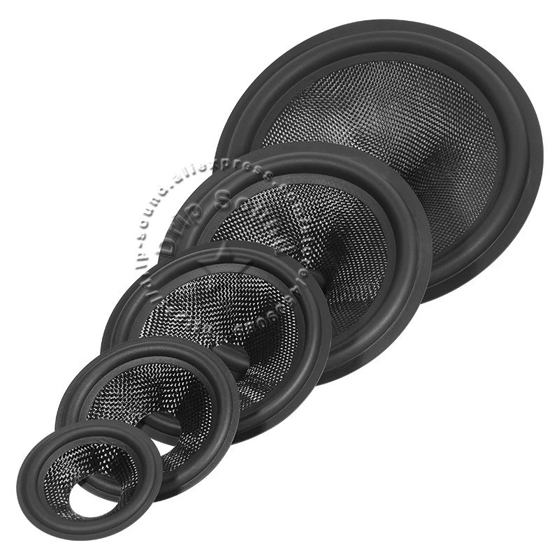 1 Chiếc 3 "/ 4" / 5 "/ 6.5" / 8 "inch Loa Nón Giấy Lưu Vực Loa Trầm Vải Dệt Lưu Vực Trống Trumper Bass Sửa Chữa Phần 20mm / 26mm / 36mm Lỗ
