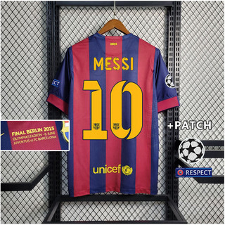 Áo bóng đá Barcelona sân nhà 2014/15 UEFA Champions League, phiên bản cuối cùng Suarez, Messi, Neymar Jr., size S-4XL, chất lượng cao