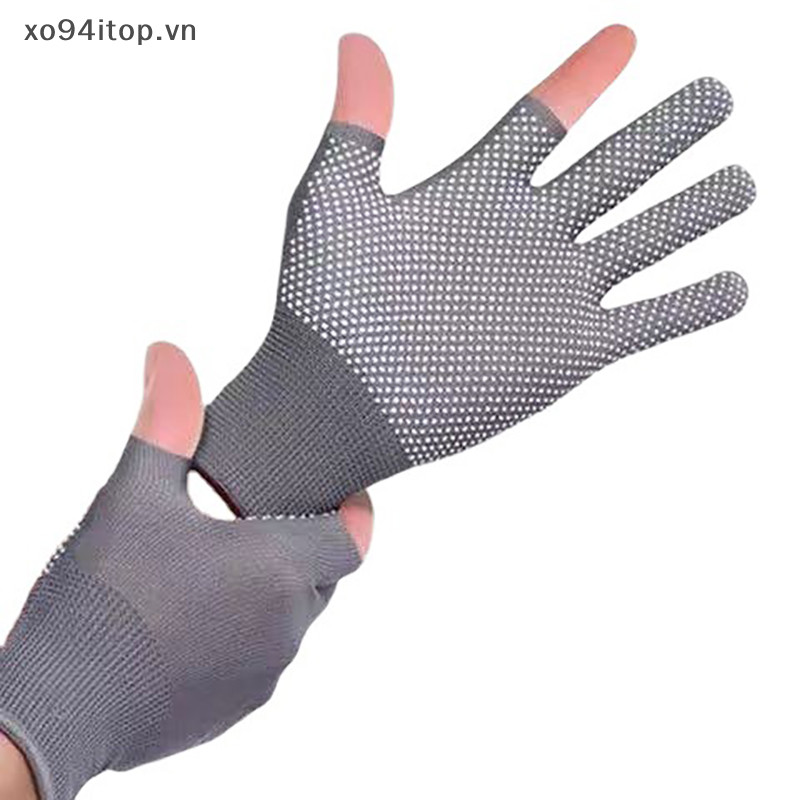 Xoitop Găng Tay Đi Xe Đạp Chống Trơn Trượt Cho Nam, Ngoài Trời, Màn Hình Cảm Ứng Hai Ngón Tay Găng Tay Mỏng VN