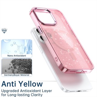 Ốp điện thoại Acrylic bóng cứng lấp lánh từ tính mạnh mẽ cho Samsung Galaxy A55 A15 A35 A05S A05 A25 S24 FE Ultra Plus S23 FE