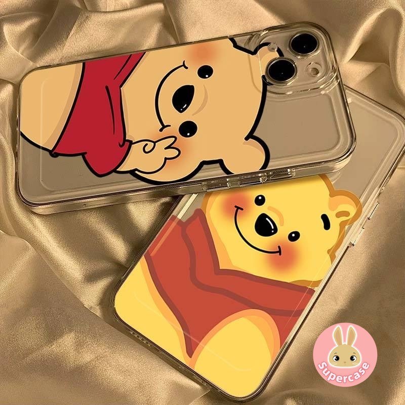 Ốp Lưng Điện Thoại Honor 600 500 400 Lite Smart GT Pro 9 Youth 9i 8S X9D X8C X8D X7D X6D Magic 7 Pro Power2 Play 10A 10T Winnie The Pooh Dễ Thương Cười Trong Suốt Gấu Mềm
