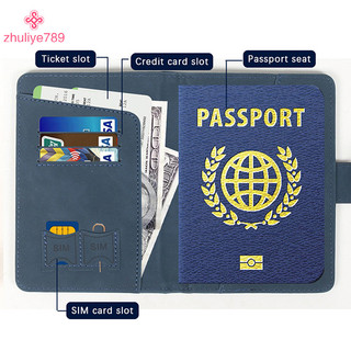 < zhuliye789 > Nam Nữ RFID Hộ Chiếu Kinh Doanh ID Thẻ Ngân Hàng Hộ Chiếu Bao Da Hộ Chiếu Đựng Hộ Chiếu Phụ Kiện Du Lịch