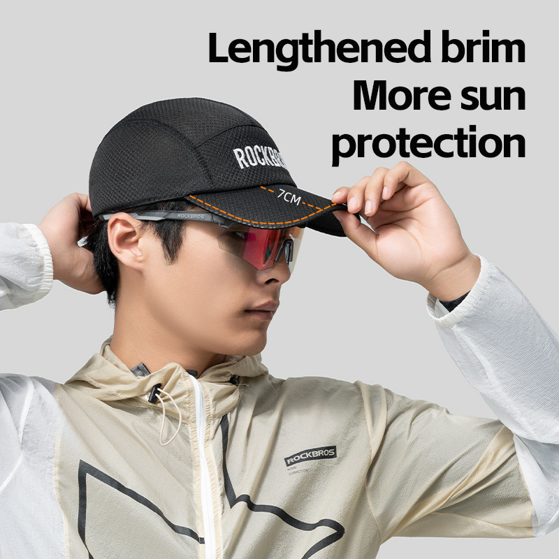 Rockbros Thoải Mái Thoáng Khí Nhanh Khô Lưới Mũ Chống Nắng Ngoài Trời Có Thể Điều Chỉnh Đầu Chu Vi Nam Nữ Mũ Bóng Chày