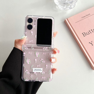 Ốp điện thoại gấp cho Oppo Find N2 N3 Flip Fresh mảnh hoa nhỏ Vỏ điện thoại TPU cứng