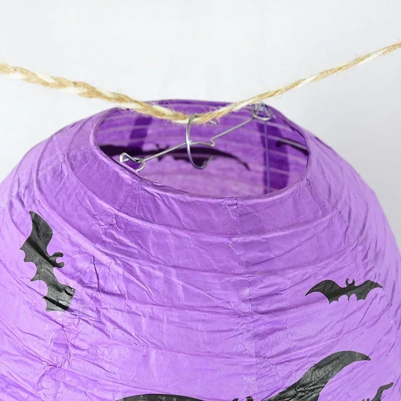 Halloween Giấy Đèn Lồng Bí Ngô Đèn Lồng Treo Mặt Dây Chuyền Kinh Dị Đạo Cụ Thanh Trang Trí Đồ Dùng Dự Tiệc