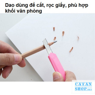 DAO RỌC GIẤY CẦM TAY NHỎ GỌN, DAO CẮT DECAL, CẮT GIẤY SẢM PHẨM QUEN THUỘC CỦA HỌC SINH, VĂN PHÒNG GD204-DaoRG-Simple