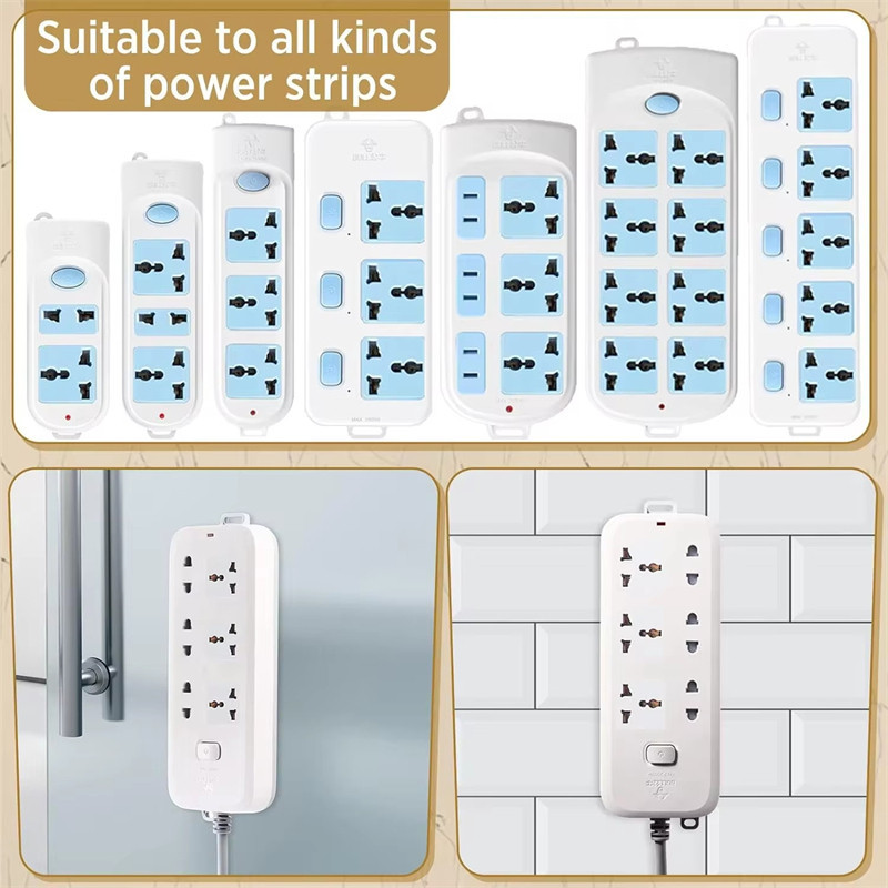 3 / 6 / 9 CÁI Bộ sắp xếp ổ cắm máy tính để bàn không đục lỗ / Giá treo tường Giá đỡ khuấy điện tự dính / Dụng cụ cố định phích cắm hàng