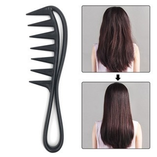 SEVICH Lược kết cấu răng rộng hai mặt Tóc xoăn Chống tĩnh điện Cá mập rộng Lược chải răng Salon Tạo kiểu tóc