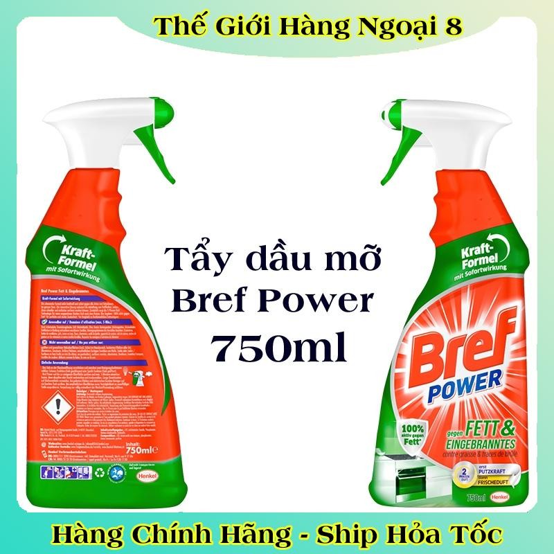 Chai xịt tẩy dầu mỡ nhà bếp Bref Power dùng được cho máy hút mùi, lò nướng của Đức